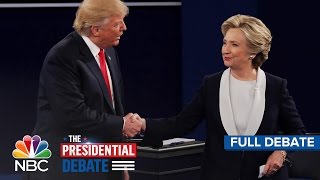 The Second Presidential Debate Hillary Clinton And Donald Trump Full Debate  NBC News [upl. by Nhguaval]