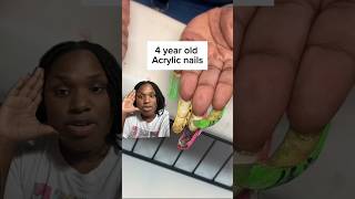 Fouryearold Acrylic Nails [upl. by Tewfik]