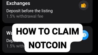 How to claim your Notcoin for all telegram users connect your TonKeeper wallet choose the exchange [upl. by Ayotan]