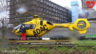 ADAC Eurocopter EC135 DHBYH Landing  Germany Berlin Benjamin Franklin 281214 [upl. by Hcardahs]