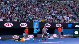 Federer Amazing Backhand  Australian Open 2013 [upl. by Leahci]