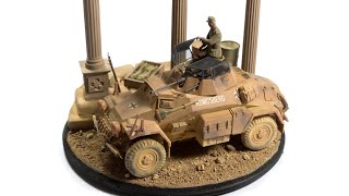 SdKfz222 Leichter Panzerspähwagen Diorama Tamiya 135 [upl. by Elleinnod102]