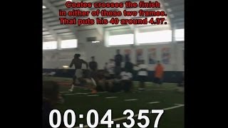 Sammie Coates runs a 437 40 yard dash [upl. by Airamalegna]