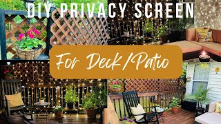 SpringSummer 2023 DIY Privacy Screen for Outdoor Deck or PatioBudget FriendlyOutdoor Living [upl. by Kathi378]