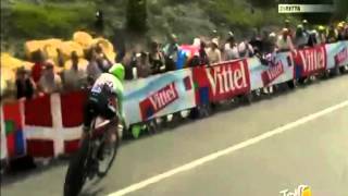 Bauke Mollema Crash Embrun Chorges Tour de France 2013 [upl. by Almeda]