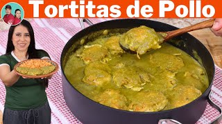 Tortitas de Pollo en Salsa Verde  El plato perfecto para la semana [upl. by Arretak]