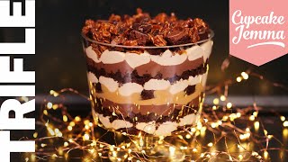 Epic Chocolate Salted Caramel Trifle Recipe  Cupcake Jemma [upl. by Leagiba]