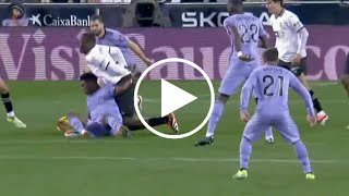 The moment Diakhaby injured the Valencia player in front of Real Madrid [upl. by Nirahs]