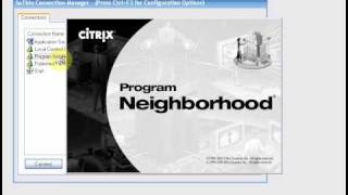 Using the Citrix ICA client from the SoThin Connection Manager  Part 1 [upl. by Lonnard380]