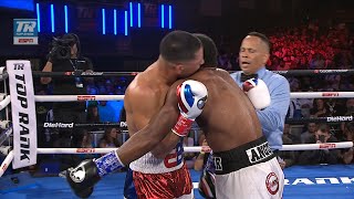 Edgar Berlanga appears to try to bite Alexis Angulo  Top Rank Boxing [upl. by Clovis629]