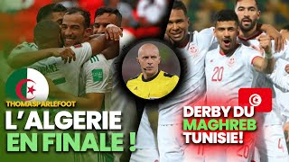 QatarAlgérie 12  🇩🇿 ALGERIE  🇹🇳 TUNISIE EN FINALE  18 minutes darrêt de jeu  SCANDALEUX [upl. by Halyhs]