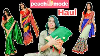 Peachmode designer Saree haul  Peachmode online shopping Saree cotton kurti  Summer Shopping2021 [upl. by Megargee173]