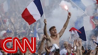 France celebrates 42 World Cup win over Croatia [upl. by Tarsus]