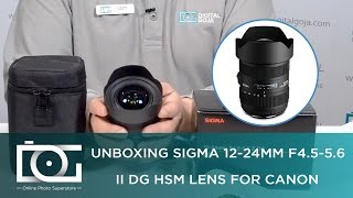 UNBOXING  SIGMA 1224MM F4556 AF II DG HSM Wide Angle Zoom Lens For CANON Cameras [upl. by Jameson]