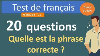 Test de français  niveau B2  C1 [upl. by Nickolaus62]