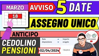 ASSEGNO UNICO PAGAMENTI MARZO e CEDOLINO PENSIONI APRILE INVALIDI➡NOVITÀ BONUS PC CARTA ACQUISTI ADI [upl. by Faden55]