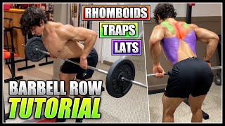 How to do the BENTOVER BARBELL ROW  2 Minute Tutorial [upl. by Suivatnom134]