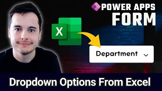 Connecting your Power Apps form dropdown to a different table Excel  Power Apps [upl. by Enitsrik763]