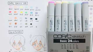 【 EASY 】Learn to use the Copic Sketch 24 Set [upl. by Nahtannoj]