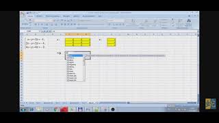 MS Excel dasturida tenglamalar sistemasini teskari matritsa usulida yechish [upl. by Adnohsar]