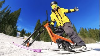 Pro Snowboarder Tries Ski Biking  SNOGO [upl. by Valenta]