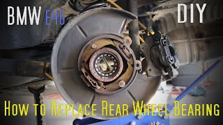 BMW E46 19992005 Rear Wheel Bearing Replacement  DIY [upl. by Bittencourt]