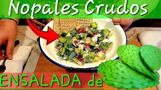 Ensalada de Nopales CRUDOS RECETA FÁCIL DE VERANO🤤🤤 [upl. by Nohsal821]