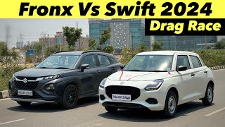 All New Swift 2024 Vs Fronx Drag Race 🔥 3 Cylinder Vs 4 Cylinder  Swift 2024 Drag Race [upl. by Anayd]