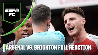 ‘RIDICULOUS’ Declan Rice sent off in Arsenal’s draw vs Brighton  Premier League reaction  ESPN FC [upl. by Aremat]