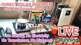 Battery less quotDIRECT SOLAR INVERTERquot with AI amp Grid Interactive Hindi  First Time In India [upl. by Jehoash860]