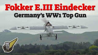 WW1 Fokker EIII Eindeckers Short Takeoff Roll [upl. by Corenda]