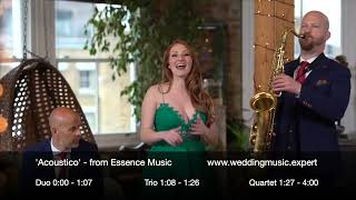 Acoustic singing duos trios and quartets in Essex London and UK Mix and mingle musicians [upl. by Hgalehs938]