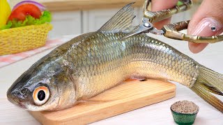 Yummy Miniature Spicy Chilli Lime Grilled Fish 🐟 Catching Fish in Nature and Cooking Mini Fish Food [upl. by Samled]