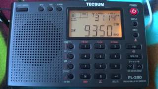 WWCR 9350 Khz on Tecsun PL 380 Shortwave radio [upl. by Ybrad876]