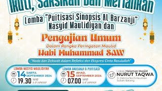 PEMBUKAAN LOMBA PUITISASI SINOPSIS AL BERZANZI dan NASYID MAULIDIYAH MASJID NURUT TAQWA SUBAH 2024 [upl. by Inhoj343]