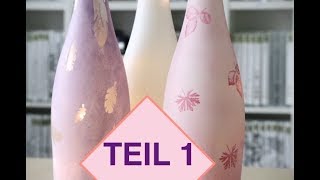 ♥️ Tutorial TUMBLR Flaschenlampe  LED Lampe selber bauen Lampe selber basteln Teil 1 [upl. by Aynwat]