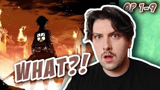 Music Producer Reacts to Attack on Titan Openings 19 FOR THE FIRST TIME [upl. by Anytsirk]