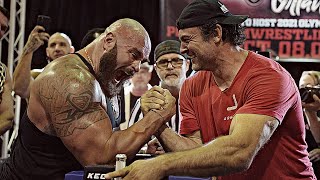 WWE Braun Strowman VS Devon Larratt  Arm Wrestling amp Fight 2021 [upl. by Iorgos]