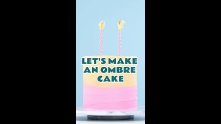 Simple Ombre Cake Tutorial 🎂 [upl. by Anibla526]