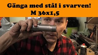 Gänga med stål i svarven [upl. by Strong899]