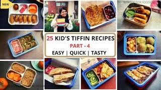 25 Kids New Tiffin Recipes Part  4  Lunch box ideas  by Food for Foodies [upl. by Chenay]