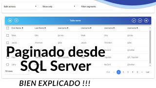 Como hacer paginación en SQL Server EXPLICADO  OFFSET amp FETCH NEXT [upl. by Adyht]