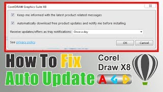 How To Fix Auto Update Of Coreldraw X8  Save Disable Print Disable Export Disable [upl. by Caitrin]