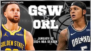 Golden State Warriors vs Orlando Magic Full Game Highlights  Jan 2  2024 NBA Season [upl. by Hahsi304]