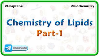 Chapter 6  Lipids  Chemistry Of Lipids Part 1  Hindi [upl. by Hashim772]