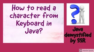 How to read a character in Java [upl. by Pasia]