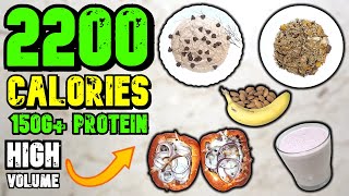 VEGETARIAN Full Day of Eating 2200 Calories 150gm Protein  NO SUPPLEMENTS USED  3Meals a Day [upl. by Arodasi392]