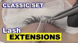 CLASSIC LASH EXTENSIONS lash tutorial complete process from start to finish [upl. by Atal511]