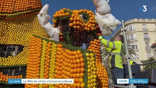 Fête du citron à Menton  une quinzaine juteuse pour la ville [upl. by Drape]