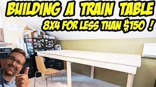 Building an 8x4 train table for our Lionel Train for less than 150  stepbystep DIY [upl. by Schuh]